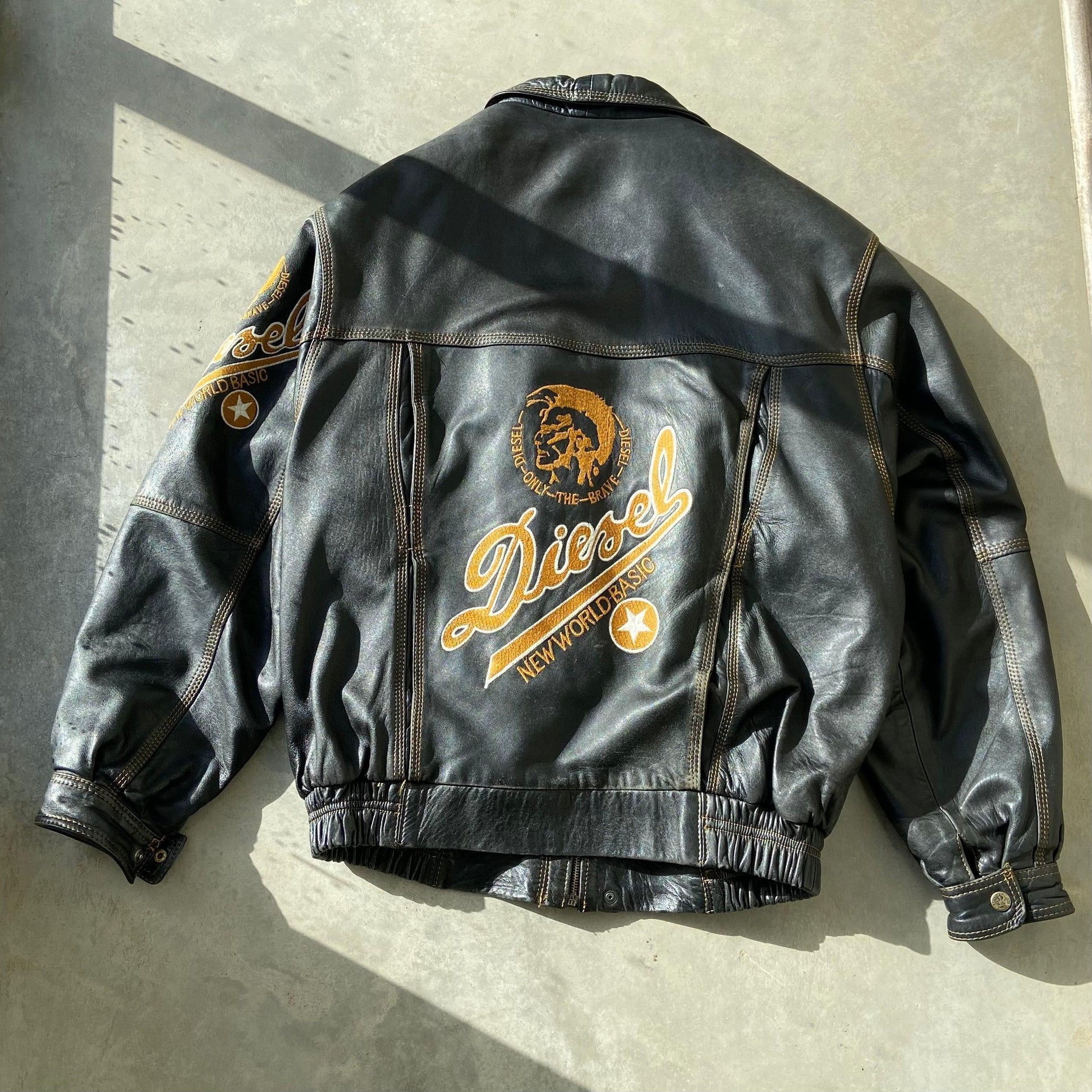 DIESEL 90'S LEATHER JACKET - XL - Known Source