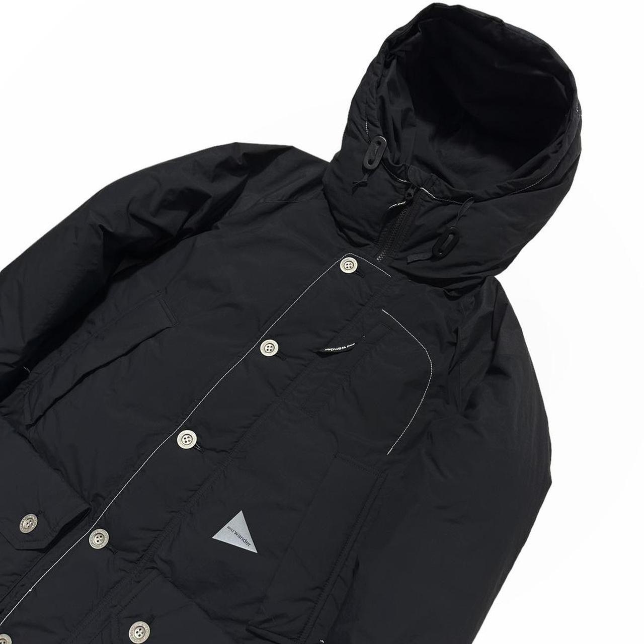 And Wander Pertex Unlimited Black Padded Down Long Jacket - Known Source