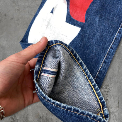 EVISU "PEACE GOODS" SELVEDGE JEANS - W30 - Known Source