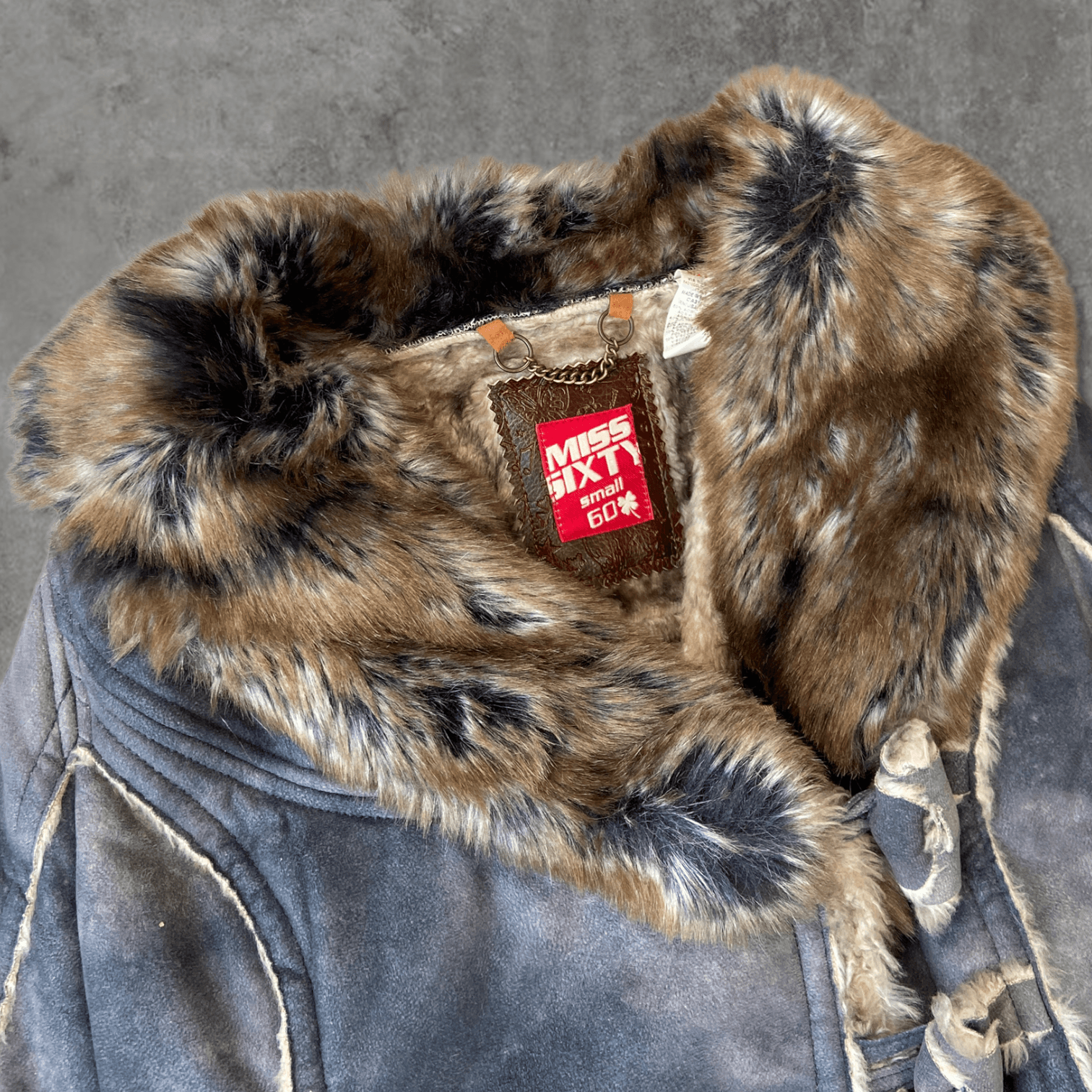 MISS SIXTY FAUX FUR & SUEDE COAT - S - Known Source