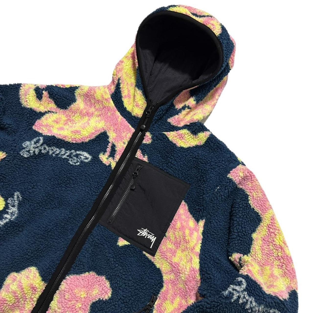 Stussy Sherpa Floral Hooded Fleece - Known Source