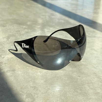 DIOR SKI 1 WRAP SUNGLASSES - BLACK - Known Source