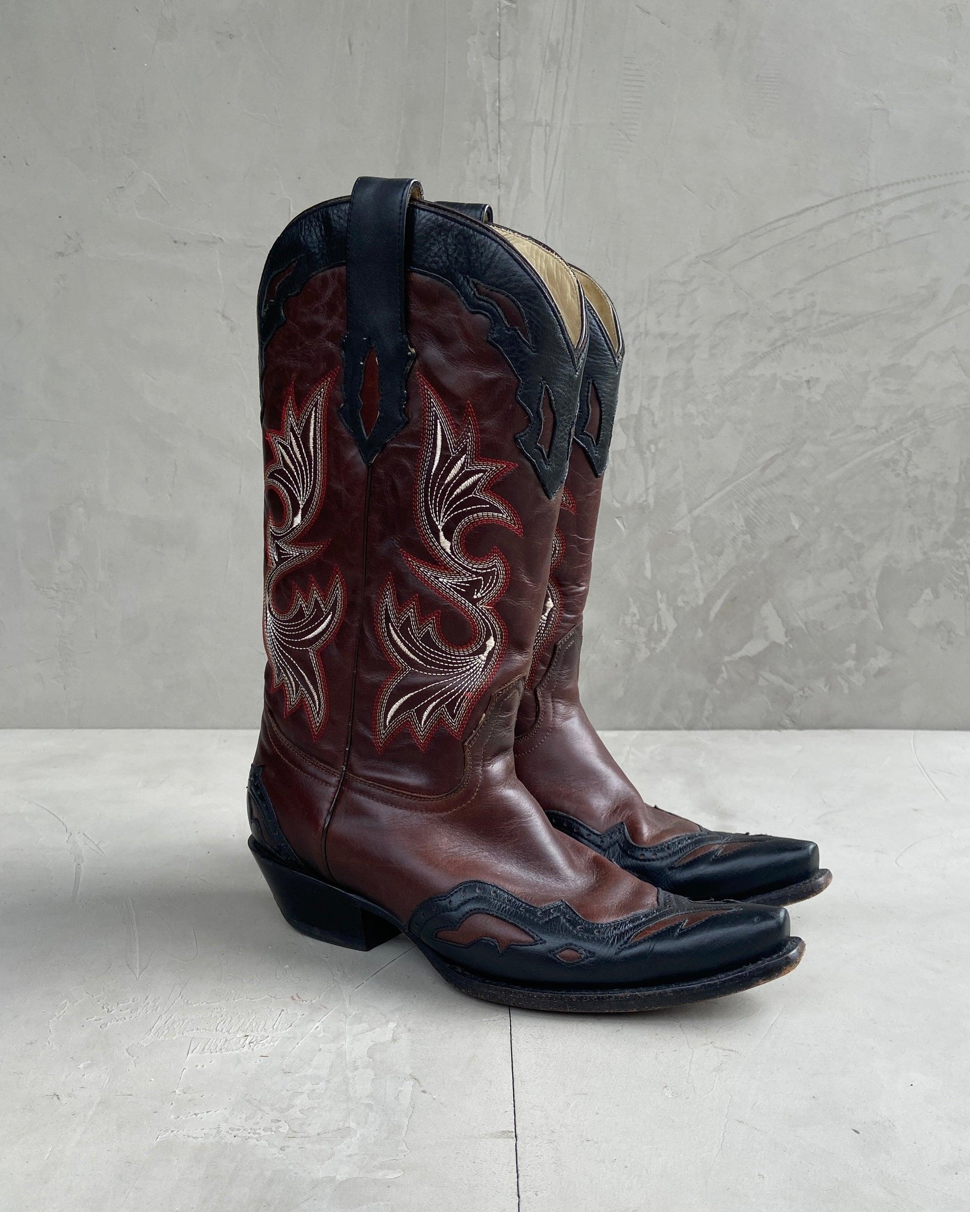 CORRAL LEATHER COWBOY BOOTS - UK 8 - Known Source