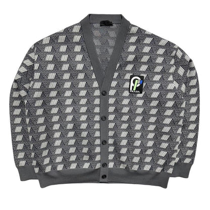 Prada Jacquard Rubber Logo Cardigan - Known Source