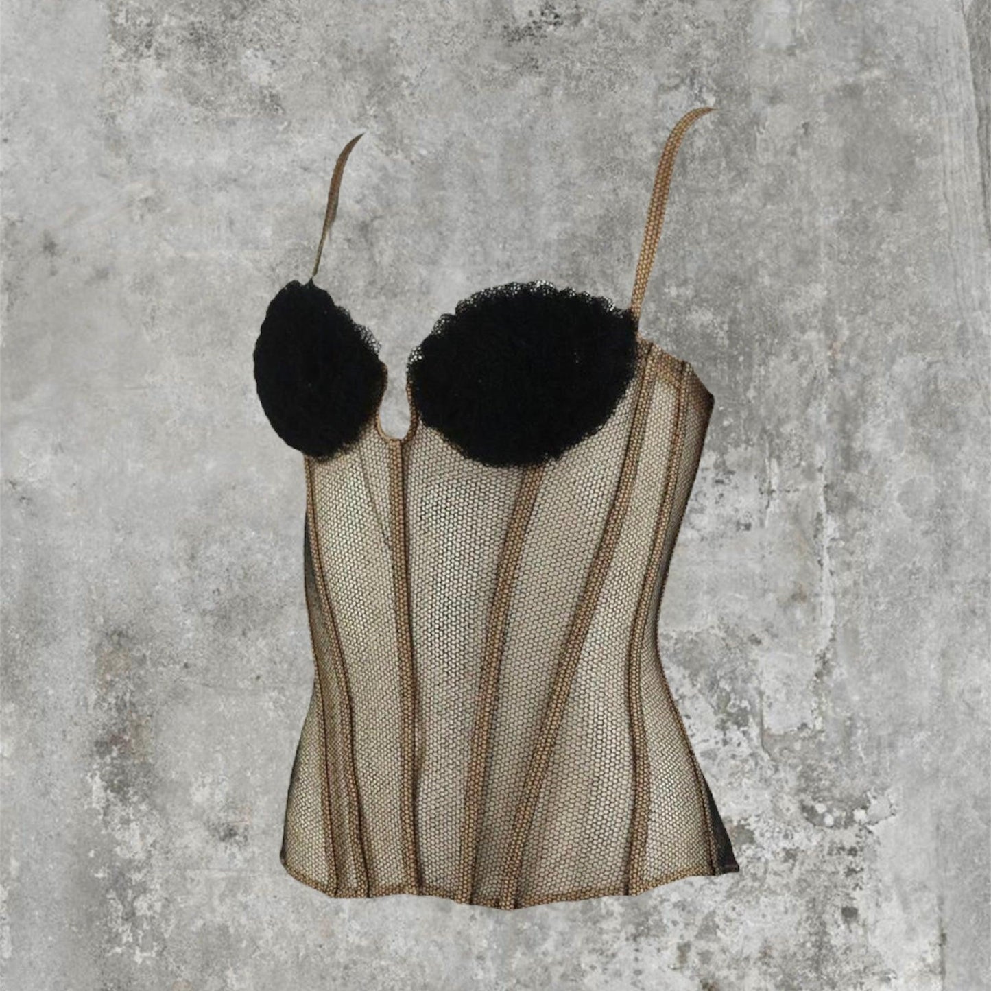 JEAN PAUL GAULTIER X LA PERLA RUFFLED MESH CORSET - Known Source