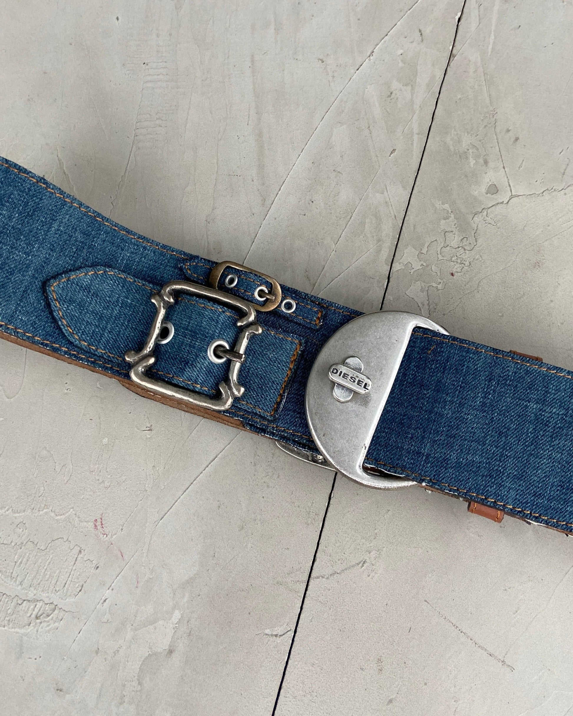 DIESEL DENIM OVERSIZED BELT - 90cm - Known Source