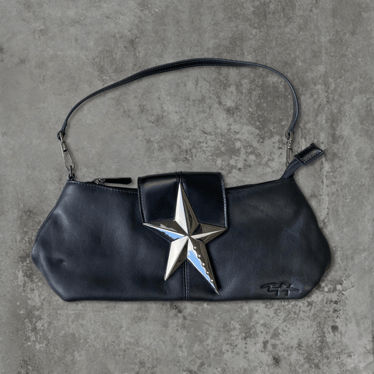 THIERRY MUGLER LEATHER & CHROME STAR SHOULDER BAG - Known Source