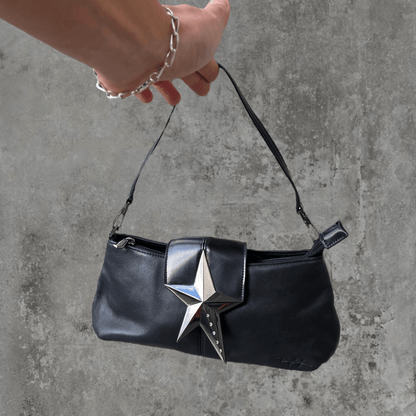 THIERRY MUGLER LEATHER & CHROME STAR SHOULDER BAG - Known Source