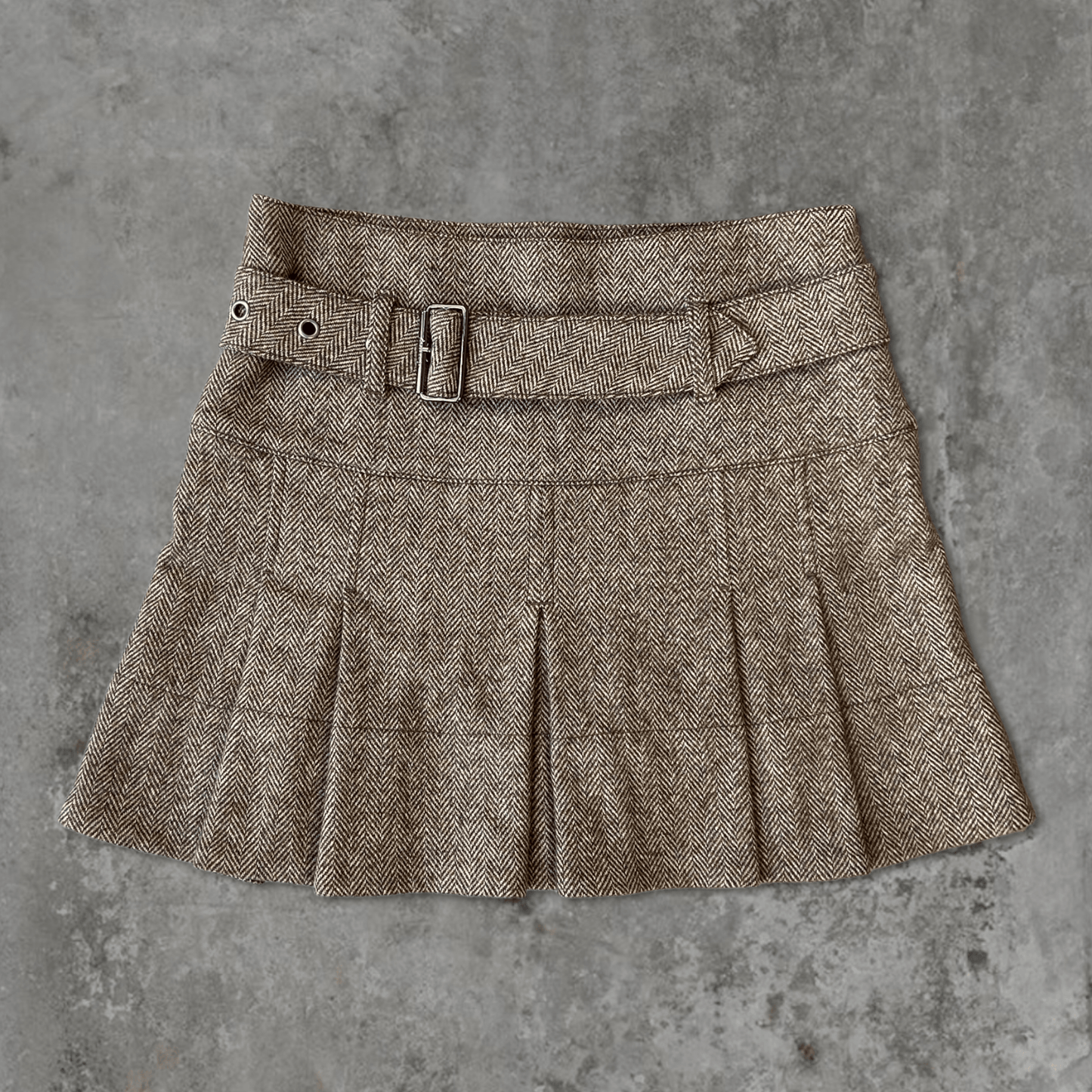 BURBERRY HIGH WAISTED PLEATED MINI SKIRT - UK 4 - Known Source