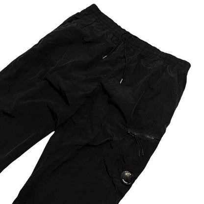 CP Company Black Nylon Side Lens Track Bottoms - Known Source