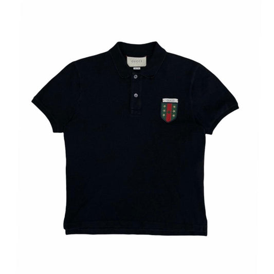 Gucci black polo short sleeve top - Known Source