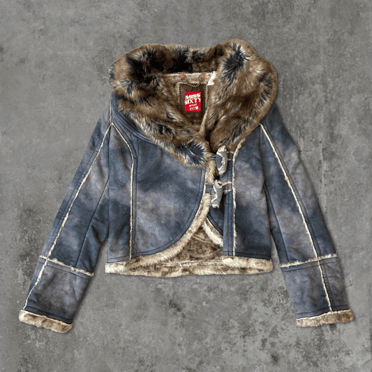 MISS SIXTY FAUX FUR & SUEDE COAT - S - Known Source