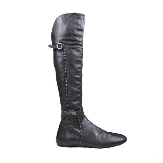 Christian Dior c.2005 over knee riding boots - Known Source