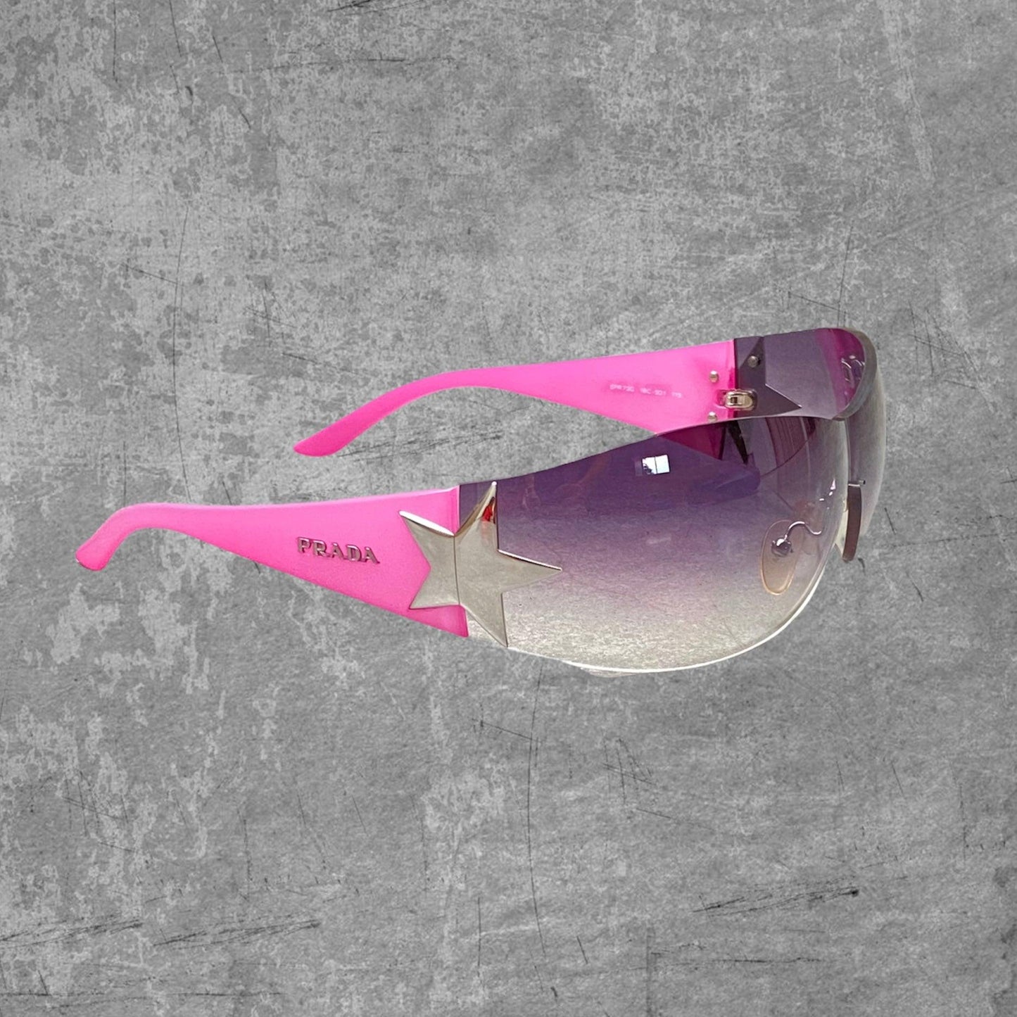 PRADA WRAP AROUND STAR SUNGLASSES - PINK - Known Source