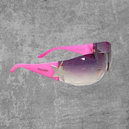 PRADA WRAP AROUND STAR SUNGLASSES - PINK - Known Source