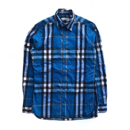Burberry blue nova check button up shirt - Known Source