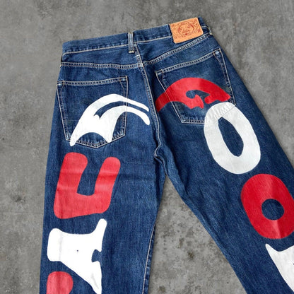 EVISU "PEACE GOODS" SELVEDGE JEANS - W30 - Known Source