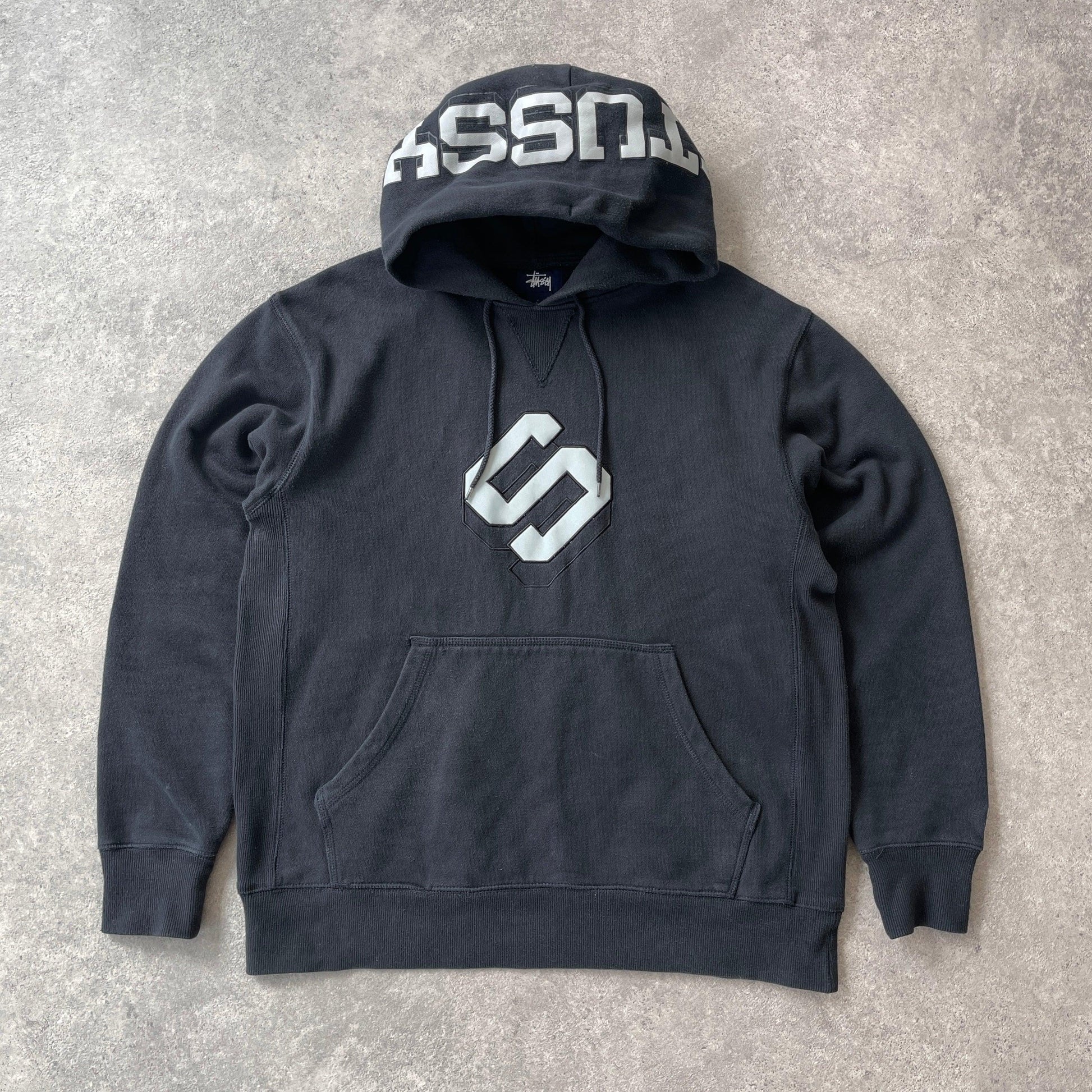 Stussy RARE 1990s heavyweight spellout hoodie (L) - Known Source