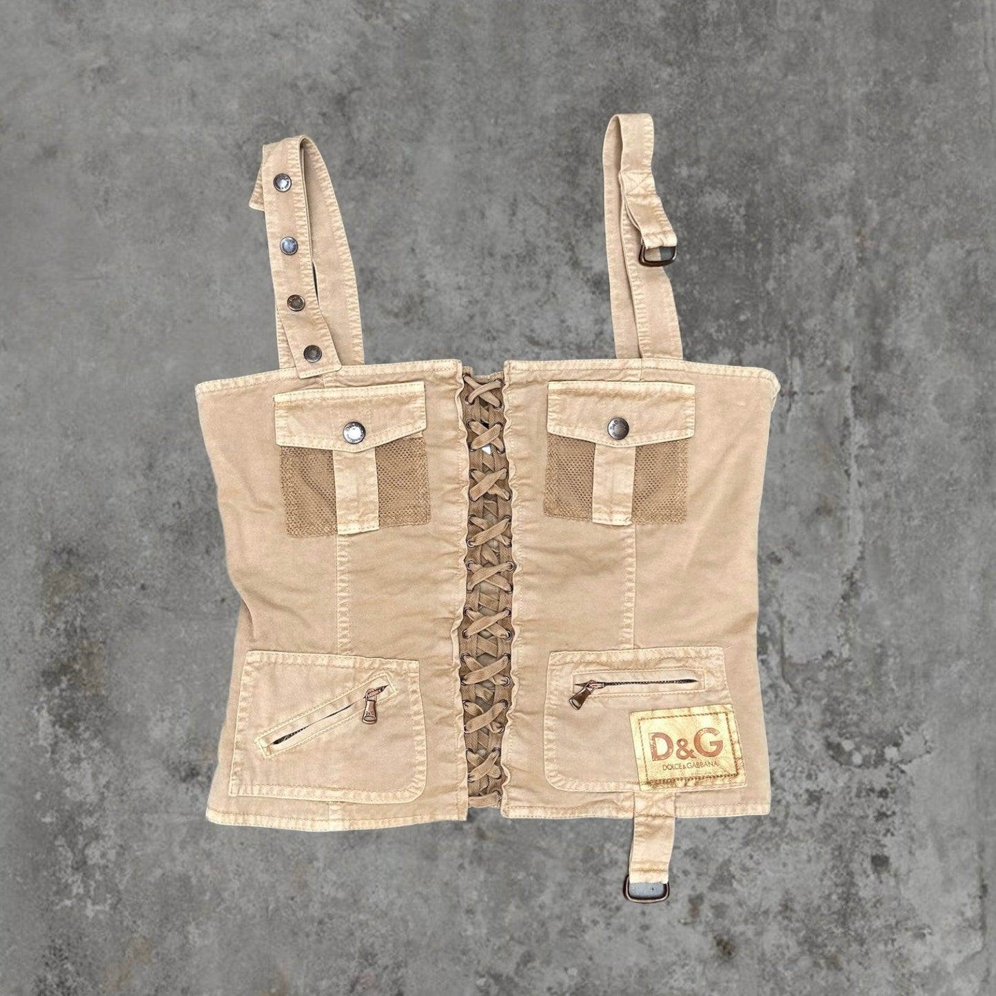 DOLCE AND GABBANA CARGO CORSET TOP - Known Source