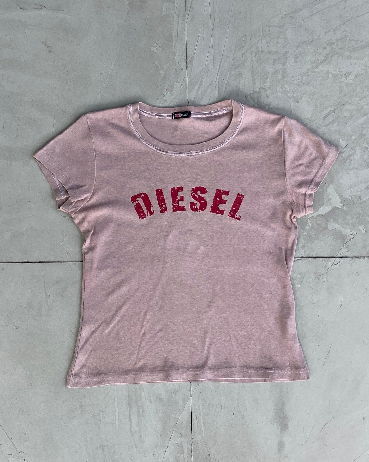 DIESEL CRACKED LOGO BABY TEE - M - Known Source