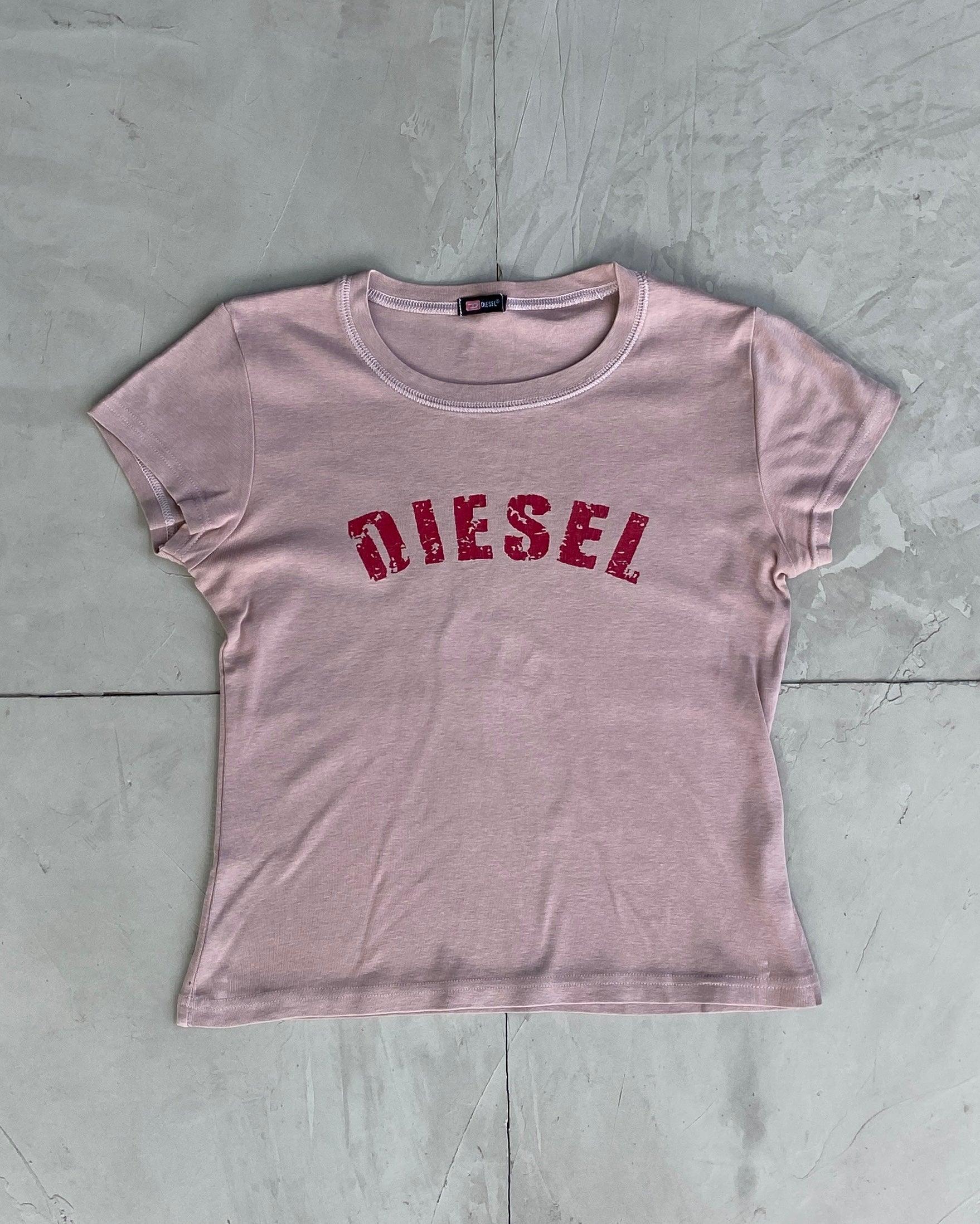 DIESEL CRACKED LOGO BABY TEE - M - Known Source