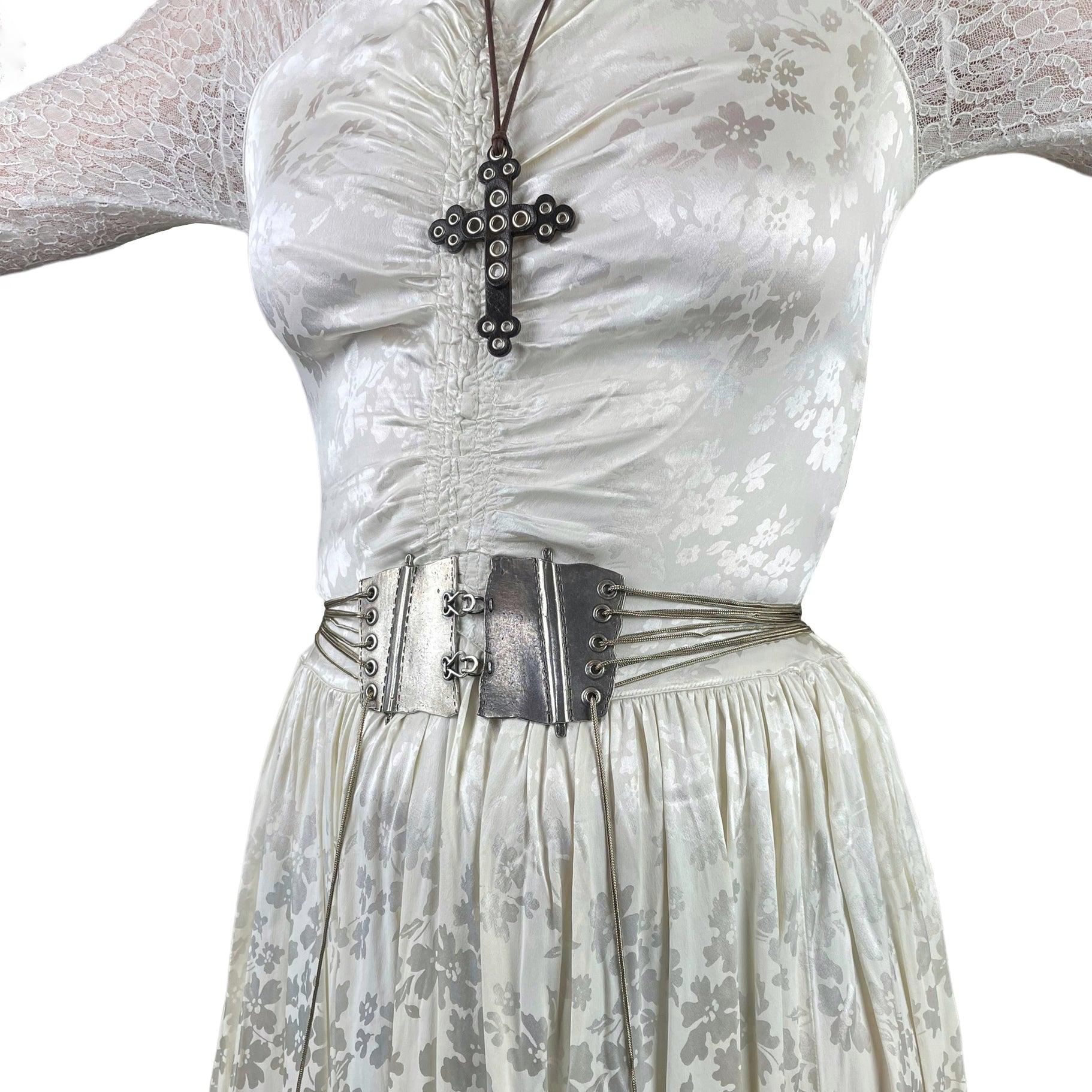 c.2005 Jean Paul Gaultier Sterling 925 Silver corset belt - Known Source