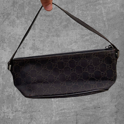 GUCCI MONOGRAM MINI SHOULDER BAG - BROWN - Known Source