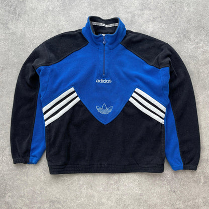 Adidas RARE 1990s 1/4 zip heavyweight colour block fleece (M) - Known Source