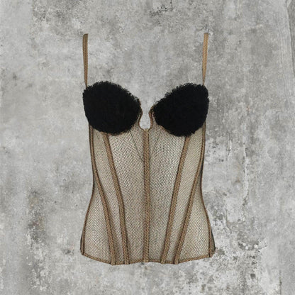 JEAN PAUL GAULTIER X LA PERLA RUFFLED MESH CORSET - Known Source