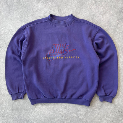 Nike RARE 1990s ‘sports and fitness’ heavyweight embroidered sweatshirt (M) - Known Source