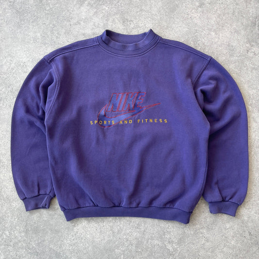 Nike RARE 1990s ‘sports and fitness’ heavyweight embroidered sweatshirt (M) - Known Source