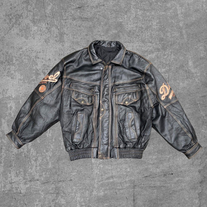 DIESEL LEATHER JACKET - XL - Known Source