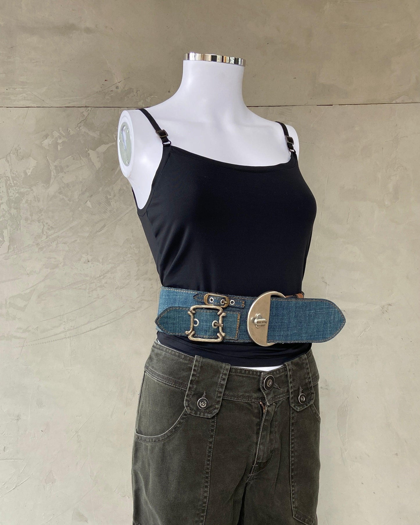 DIESEL DENIM OVERSIZED BELT - 90cm - Known Source