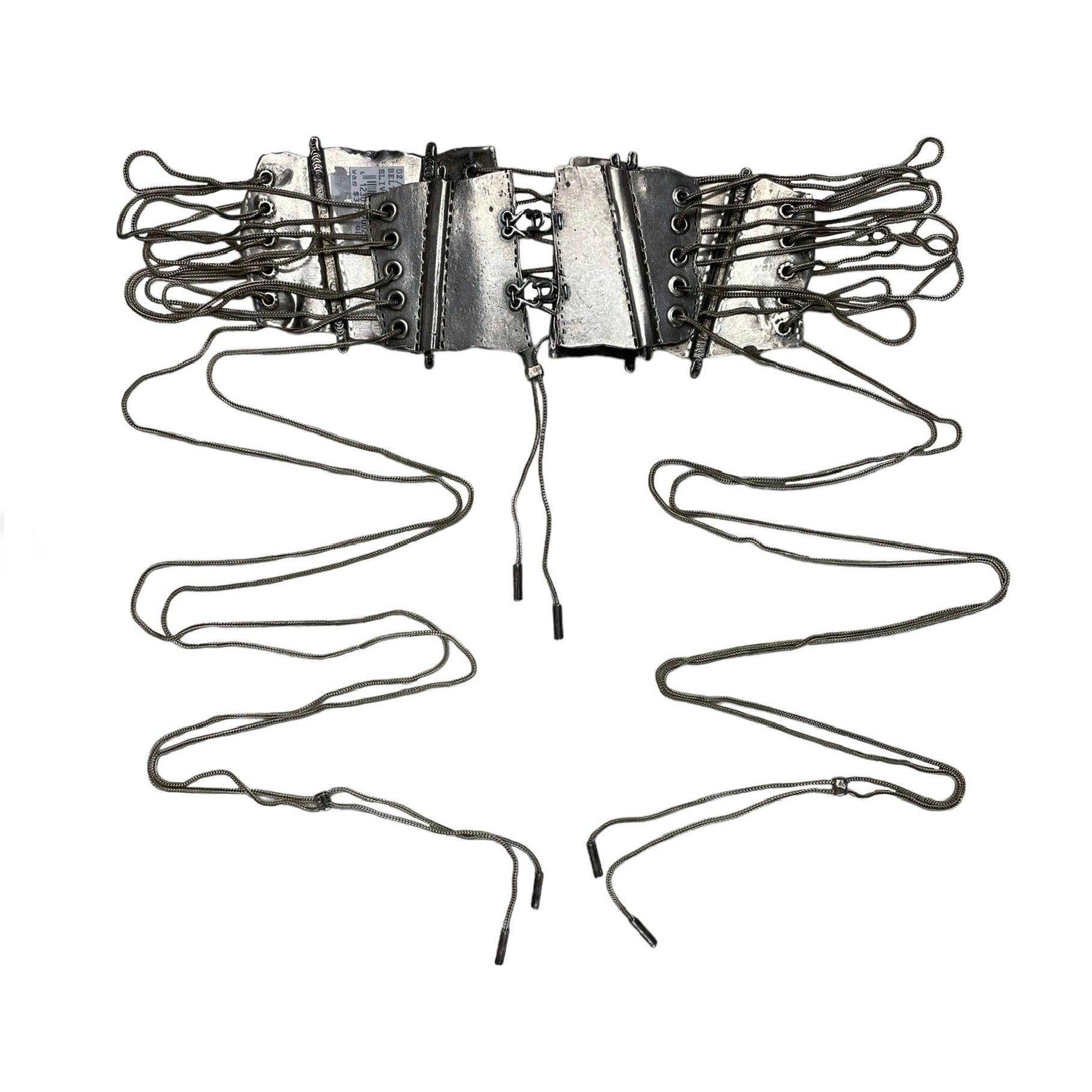 c.2005 Jean Paul Gaultier Sterling 925 Silver corset belt - Known Source