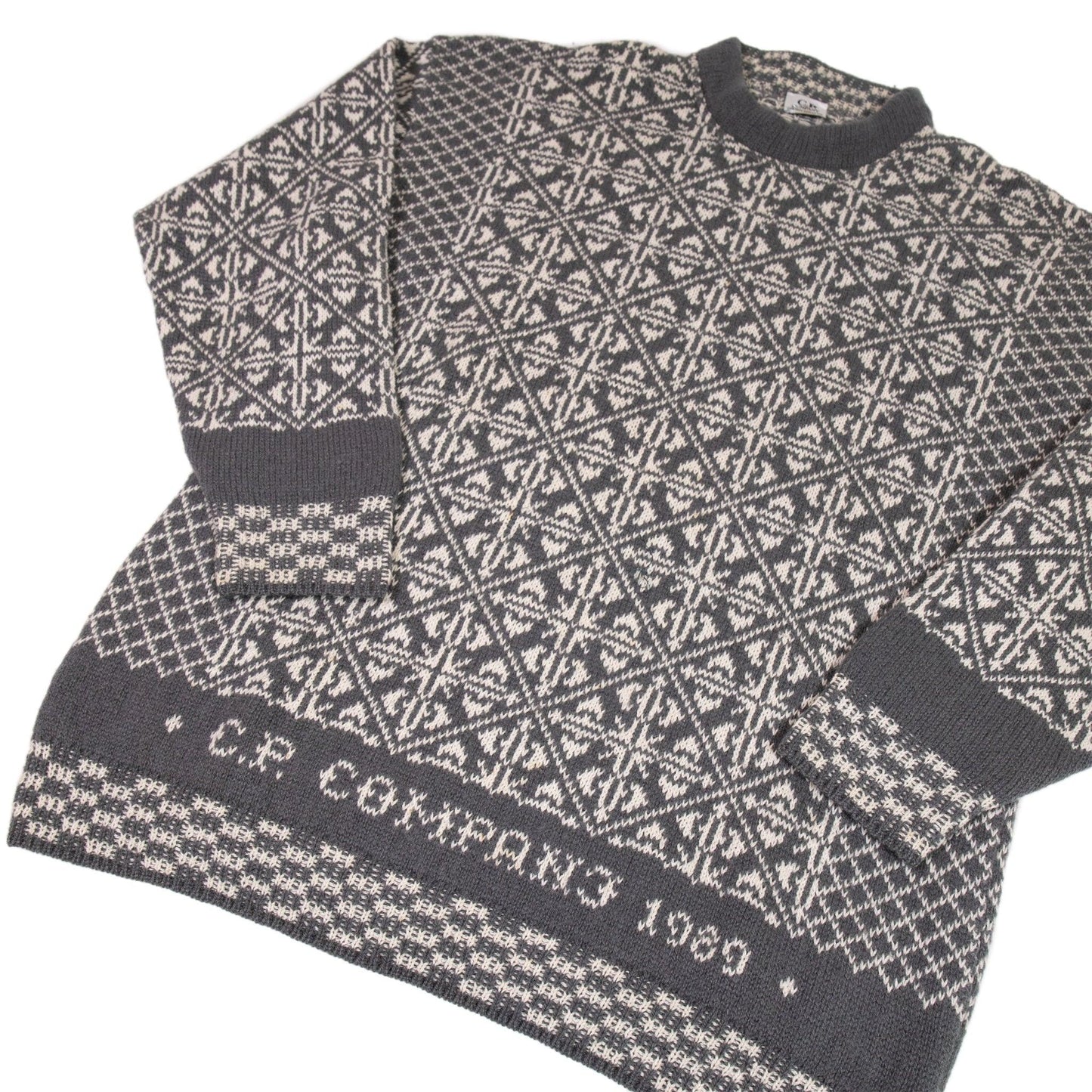 Incredible 1989 CP Company Spell Out Knit Sweater - Known Source