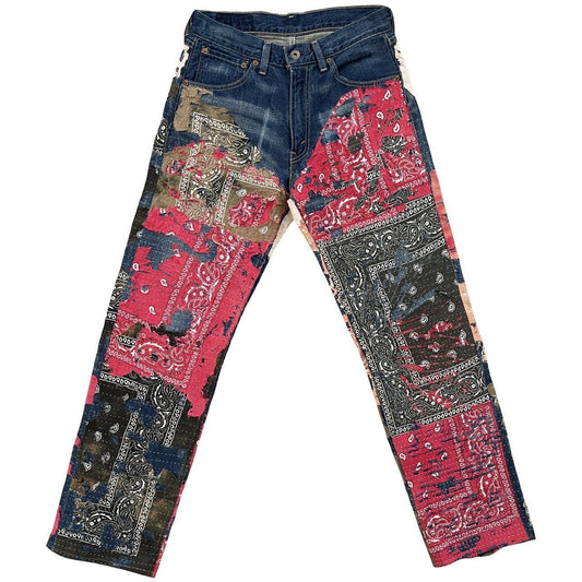 Japanese Boro Sashiko Bandana Jeans - Known Source