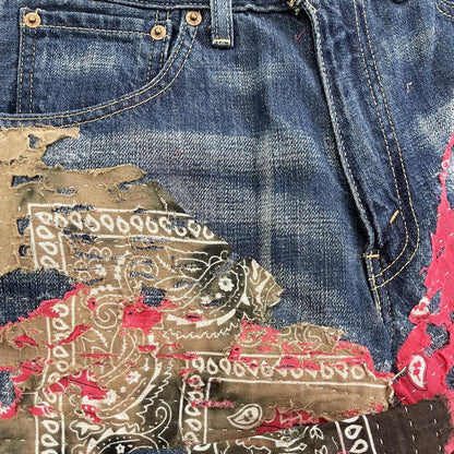 Japanese Boro Sashiko Bandana Jeans - Known Source