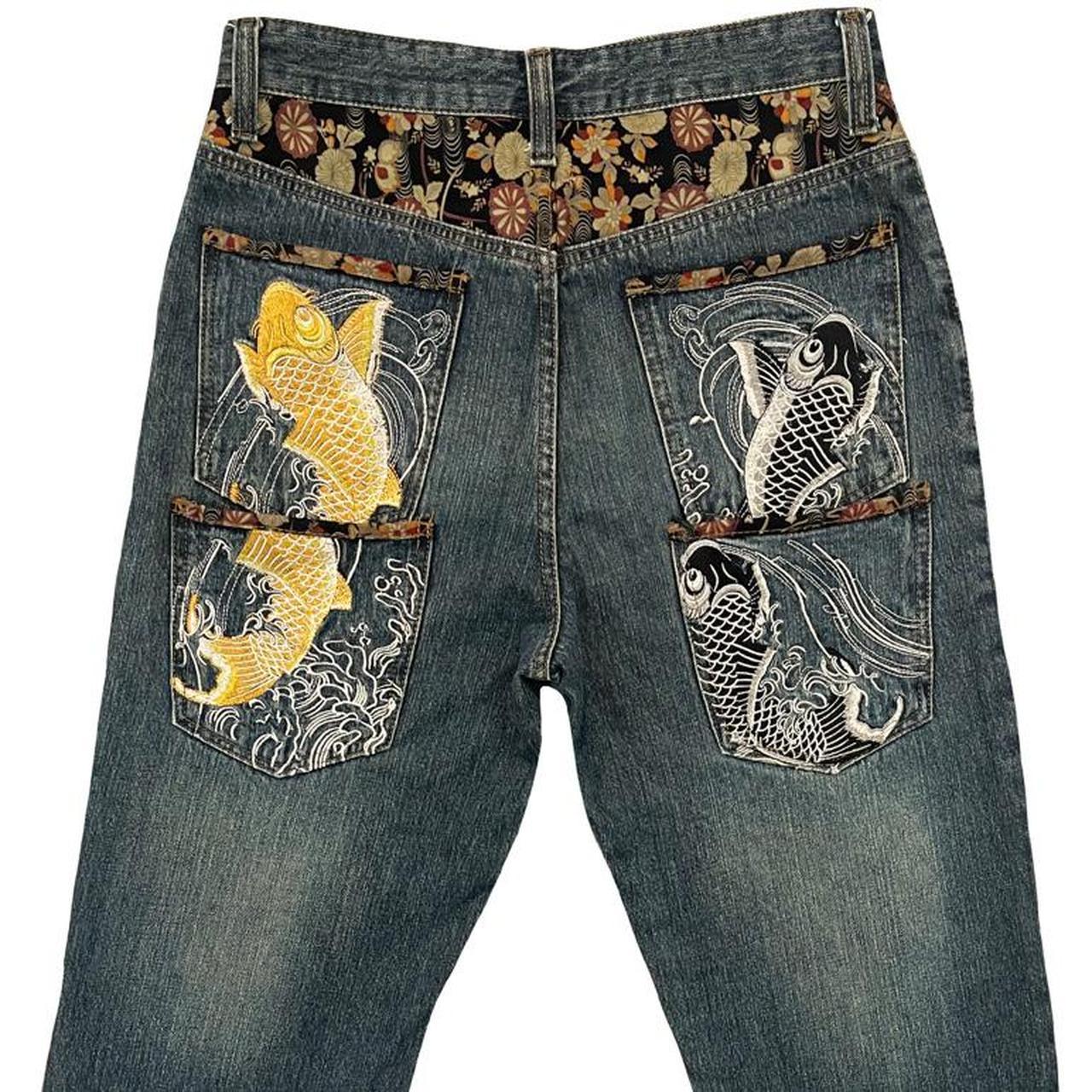 Japanese Koi Fish Multipocket Jeans - Known Source