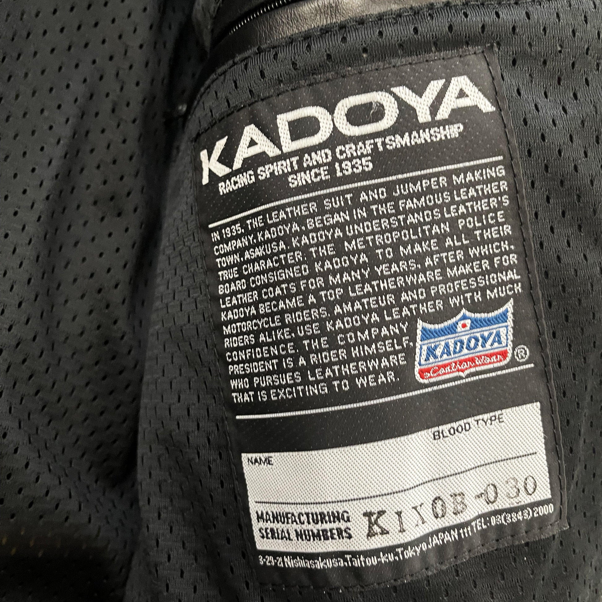 Kadoya Leather Racer Jacket - Known Source