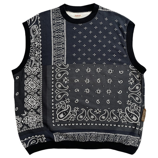 Kapital Bandana Patchwork Sweater Vest - Known Source