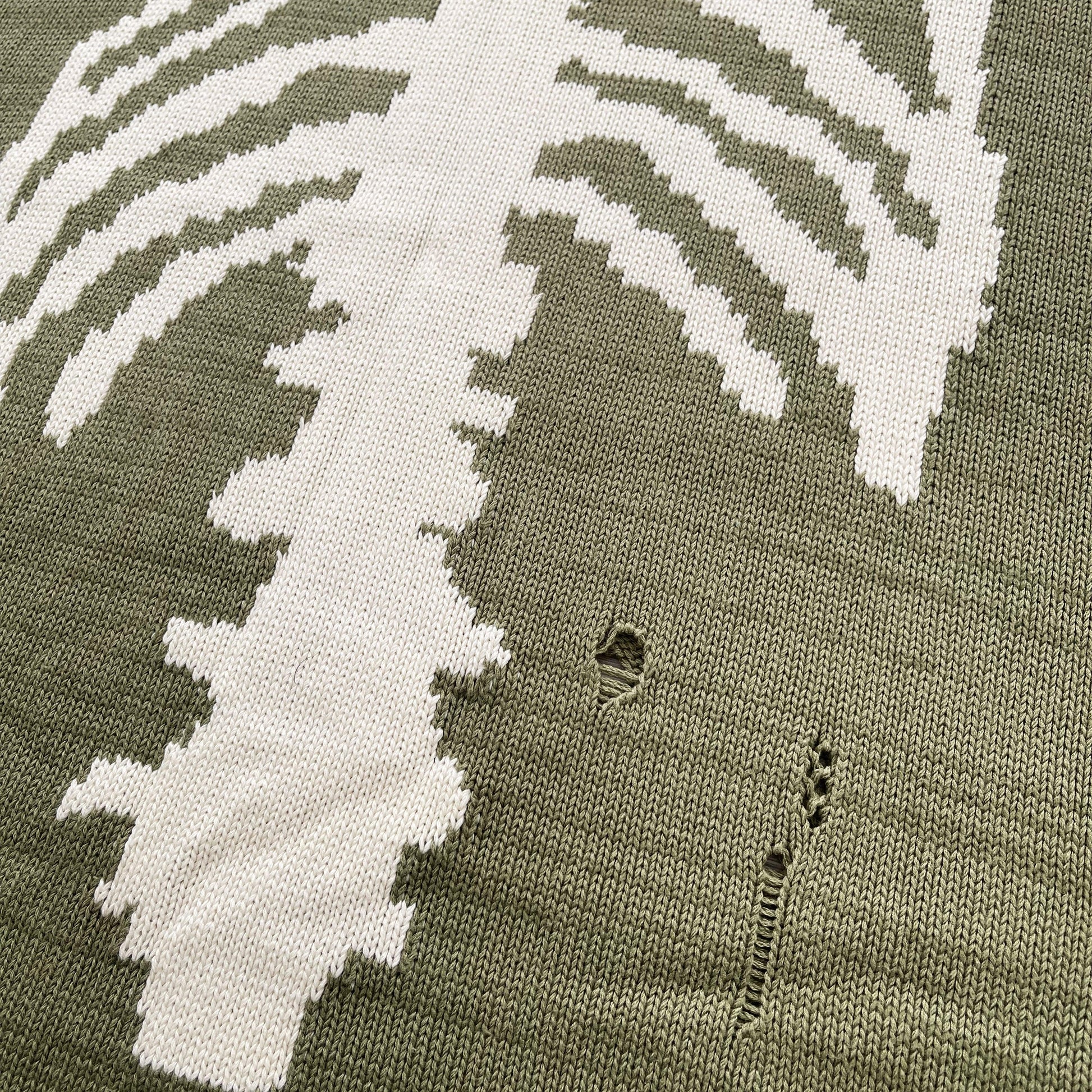Kapital Skeleton Distressed Bone Knit Sweater Vest - Known Source