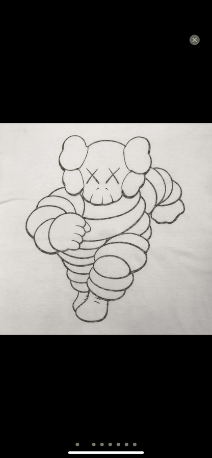 kaws × BAPE Michelin Man chum T-shirt 2002 (M) - Known Source