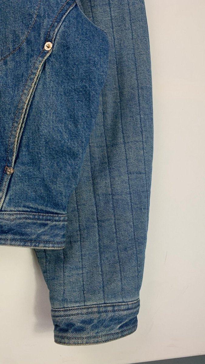 (L) Armani 1980s Cropped Padded Trucker Blouson with Wool Hood - Known Source