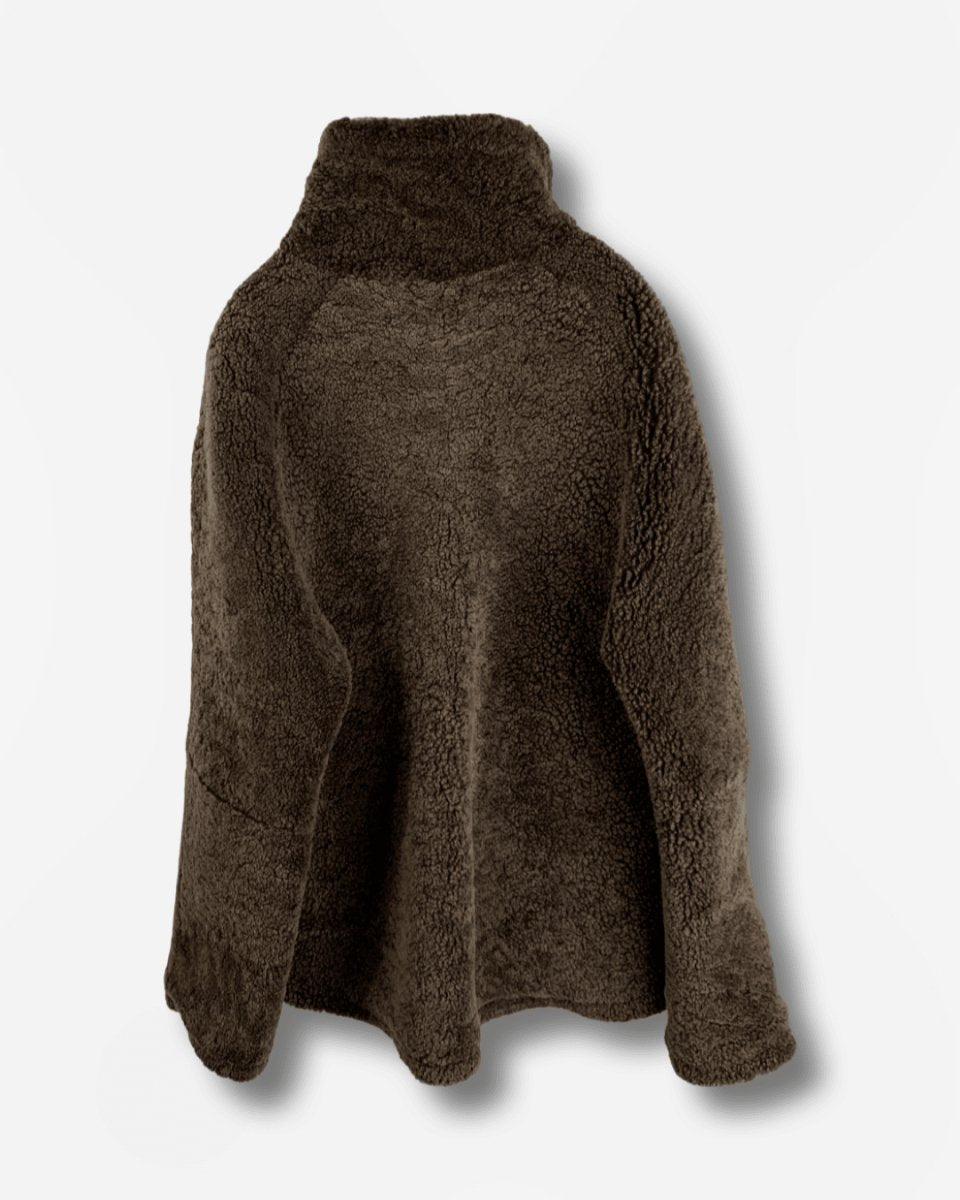 (L) Emporio Armani AW1998 Mouton Sheepskin Jacket with Asymmetric Zipper - Known Source