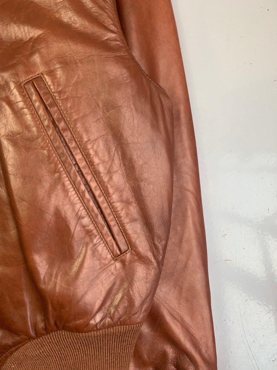 (L) Issey Miyake AW2004 Sample Leather Cropped Balloon Bomber Jacket - Known Source