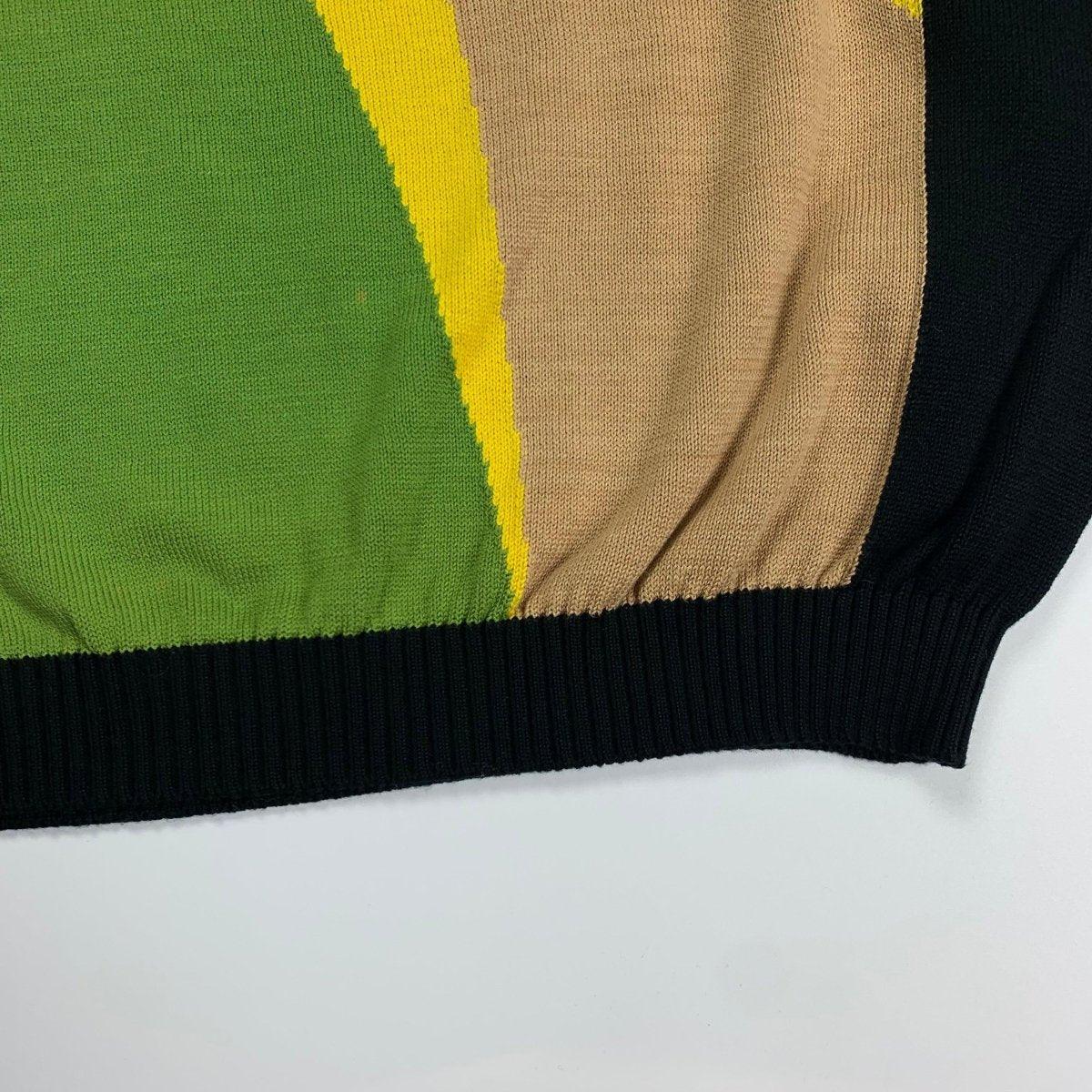 (L-XL) Issey Miyake AW1993 Colour Block Intarsia Knit Sweater - Known Source