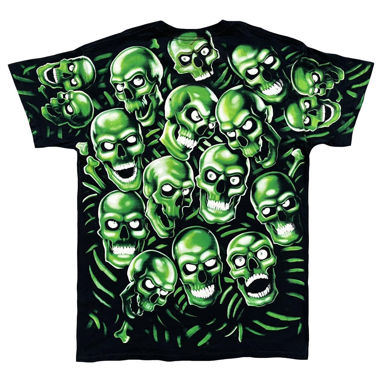 Liquid Blue Skull Pile T-Shirt - Known Source