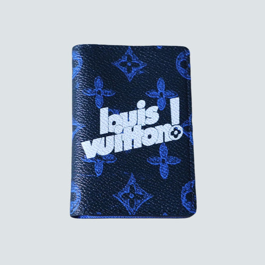 Louis Vuitton FW21 Logo Blue monogram Virgil Abloh Slender Pocket organiser - Known Source