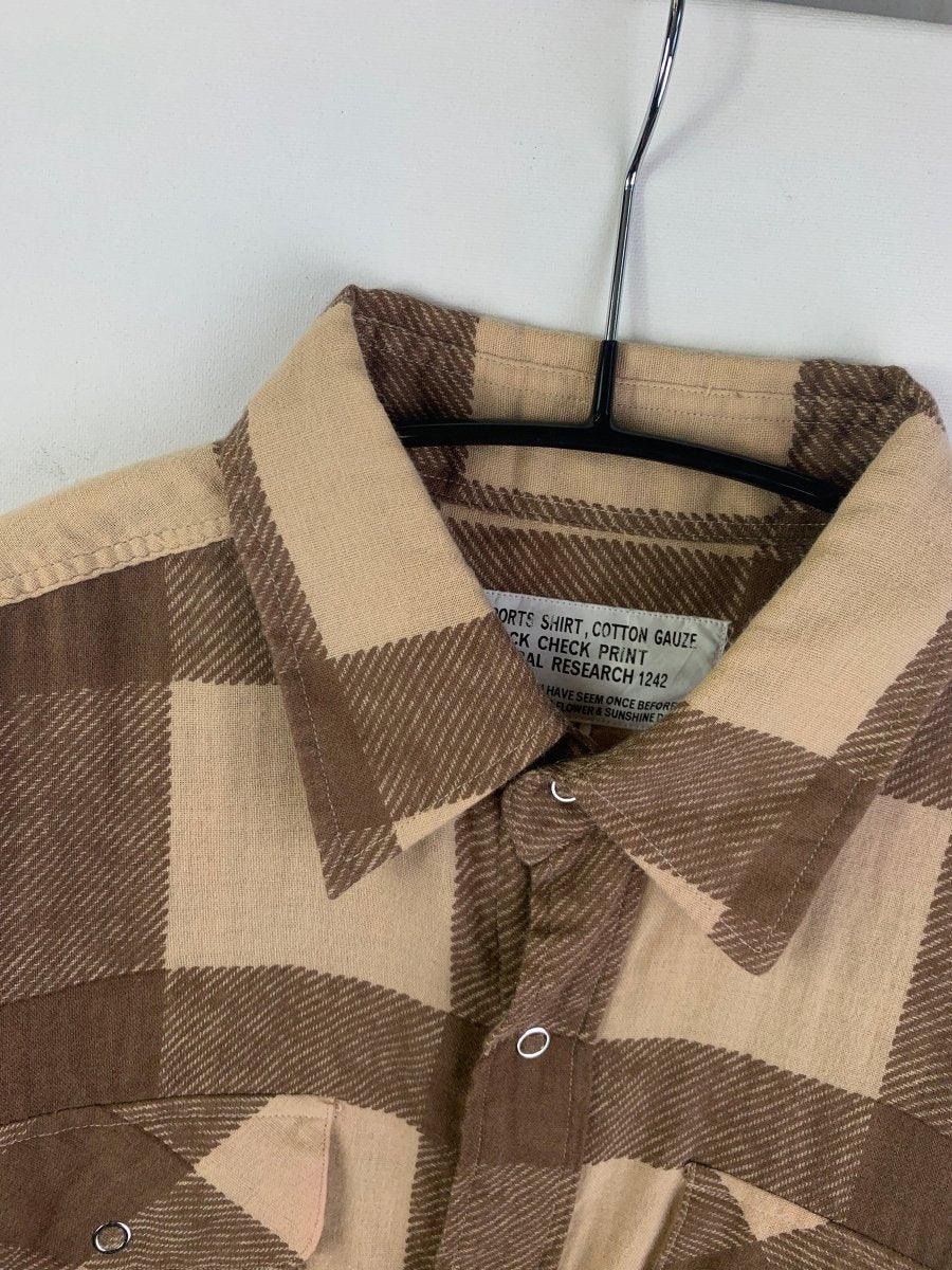 (M) General Research SS2003 Cotton Gauze Block Check Shirt - Known Source