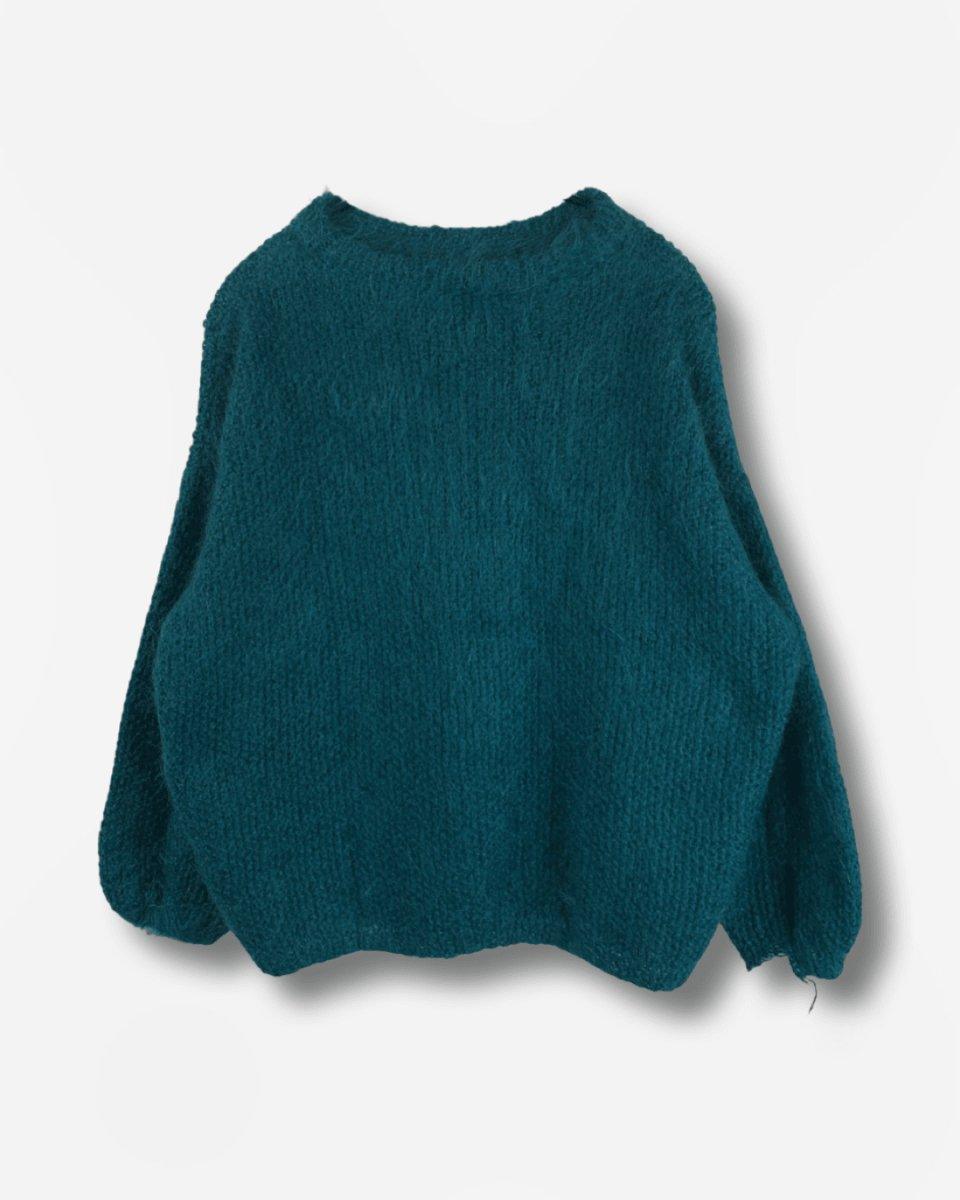 (M-L) 1970s Punk Mohair Box Knit Sweater - Known Source